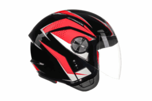 Capacete Aberto Moto Jet HG Freedom Preto Vermelho